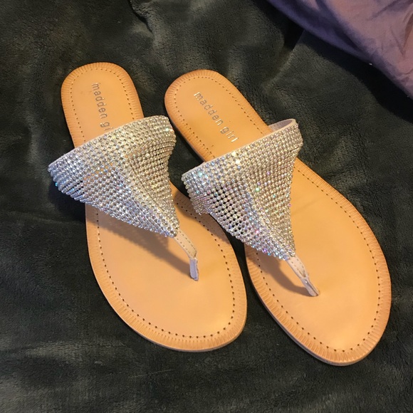 madden girl rhinestone sandals